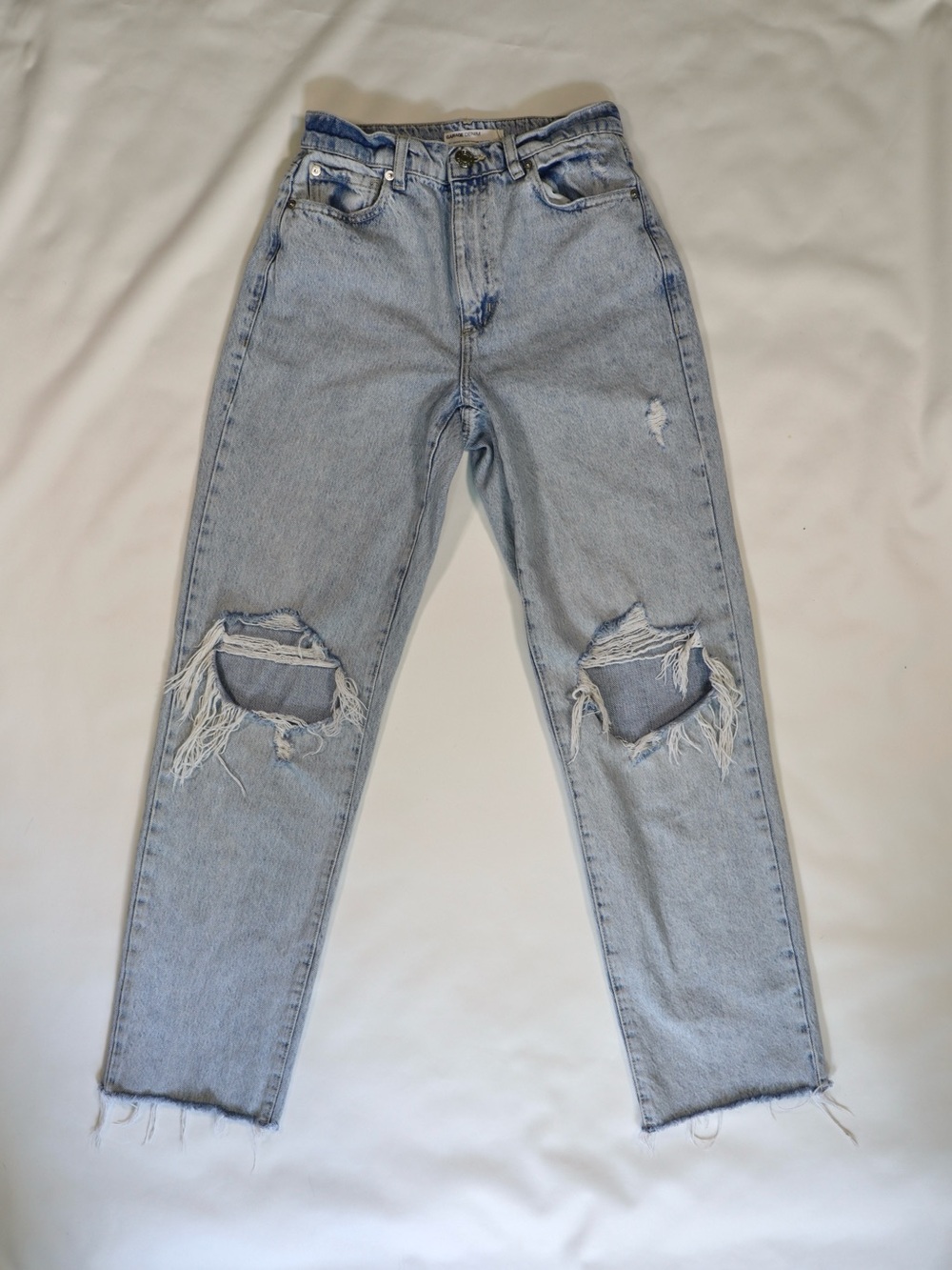 Garage Vintage Straight Leg Jeans | Light Blur Wash Size 25